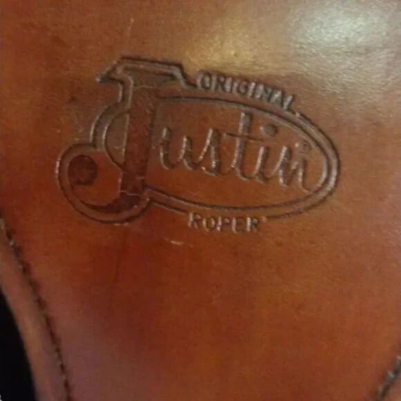 NWT Justin Boots 3404 Leather Roper Boots W/ A Bonus Surprise 10A! CONSIGNMENT! - Picture 13 of 15